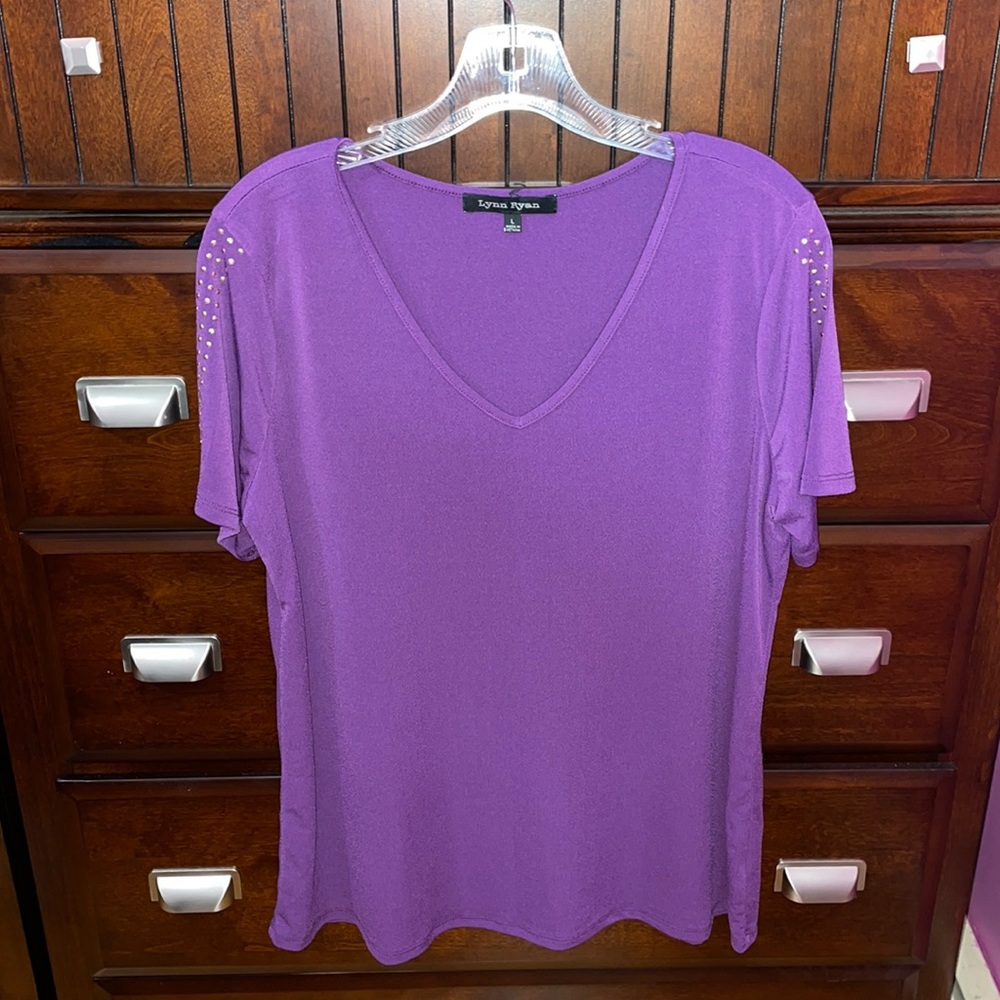 Purple 3/4 Sleeve Blouse 💜